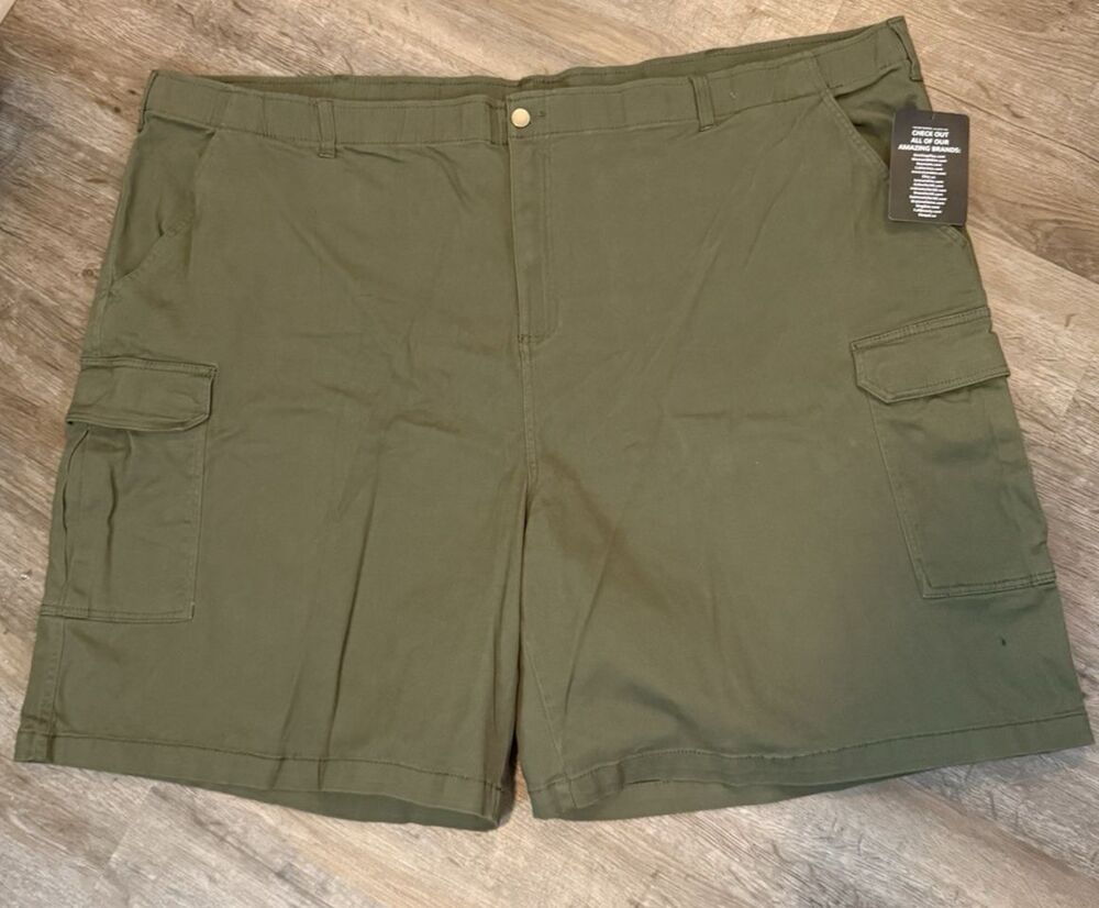 KingSize Mens Cargo Shorts 5XL Big & Tall Khaki Casual Summer Vacation